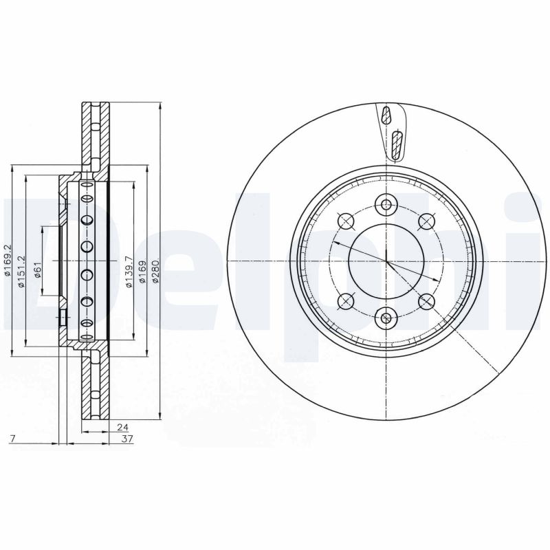 Brake Disc (Front axle)  Art. BG4536C