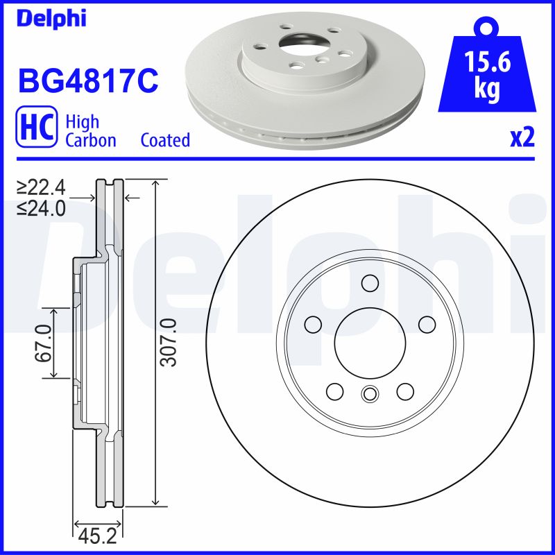 Brake Disc (Front axle)  Art. BG4817C