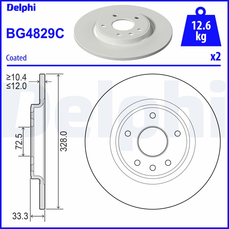 Brake Disc (Rear axle)  Art. BG4829C