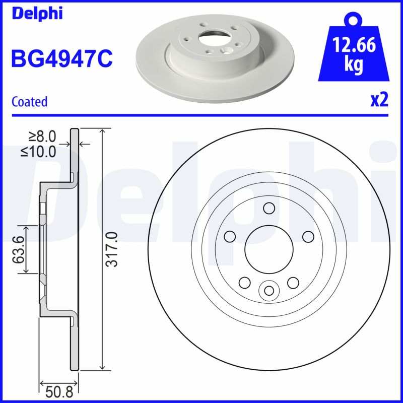 Brake Disc (Rear axle)  Art. BG4947C