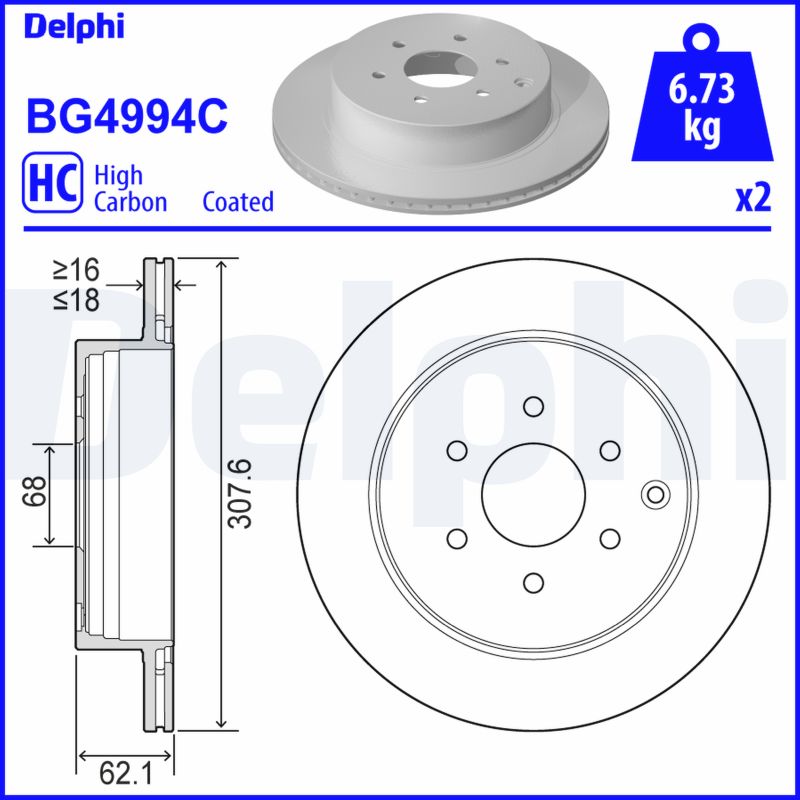 Brake Disc (Rear axle)  Art. BG4994C