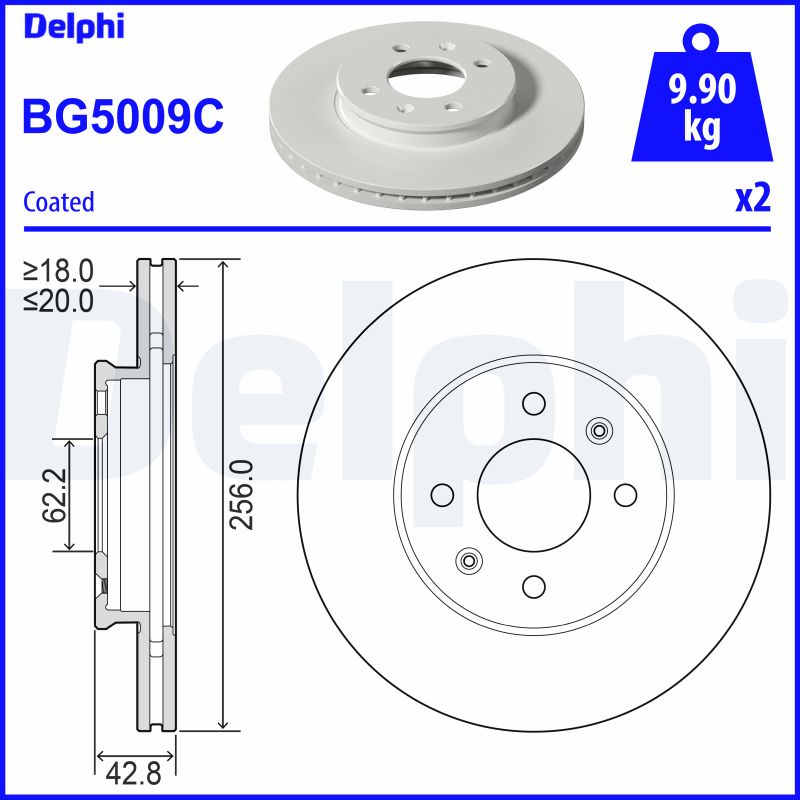 Brake Disc (Front axle)  Art. BG5009C