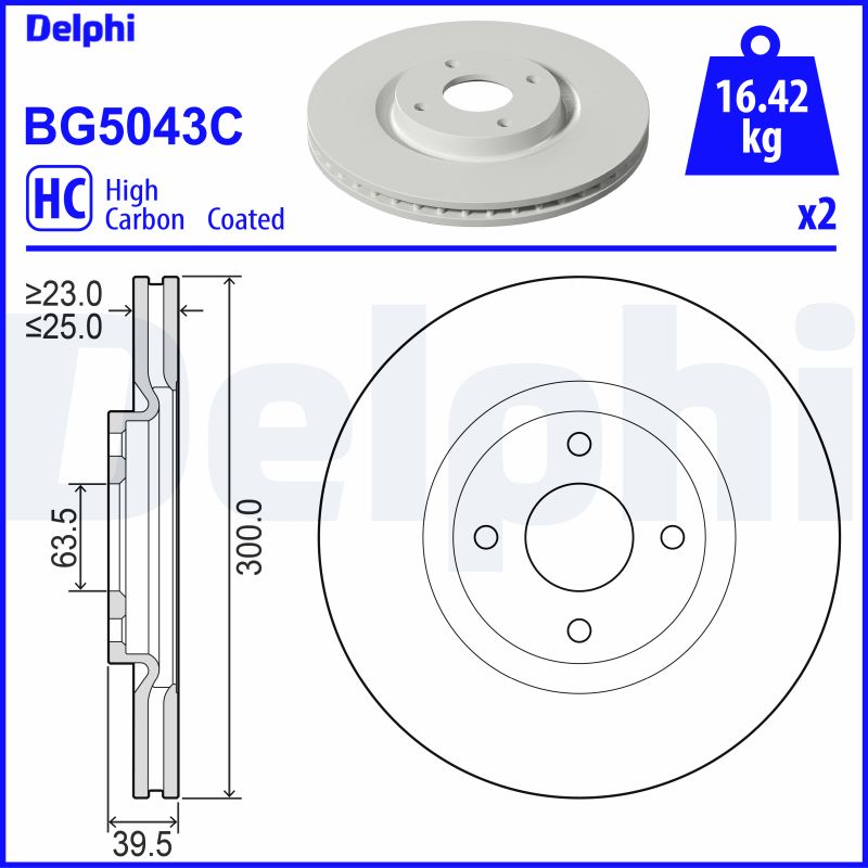 Brake Disc  Art. BG5043C