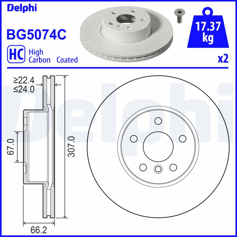 Brake Disc (In front)  Art. BG5074C