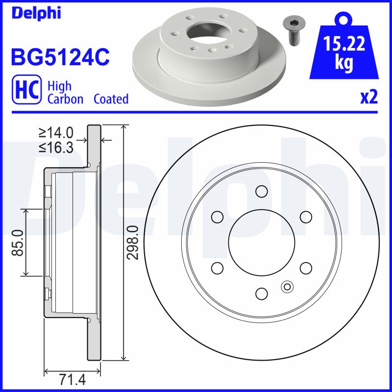 Brake Disc (Rear axle)  Art. BG5124C