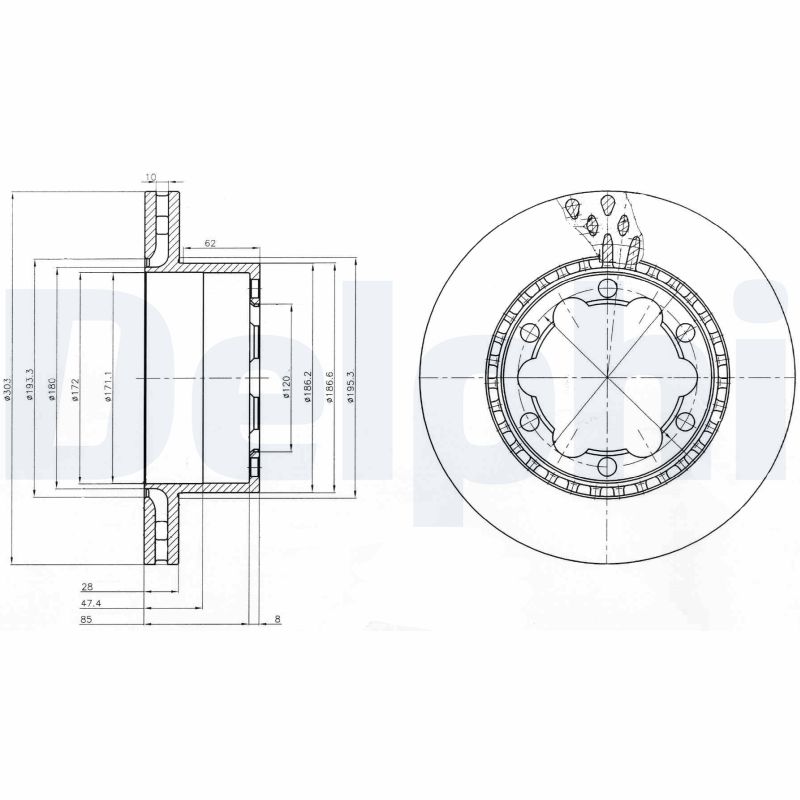 Brake Disc (Rear axle)  Art. BG9015