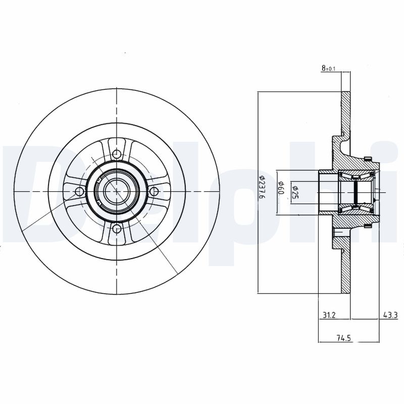 Brake Disc (Rear axle)  Art. BG9025RS