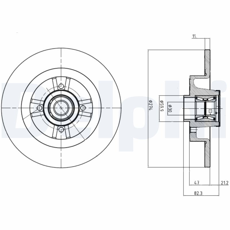 Brake Disc (Right, Left, Rear Axle, Right, Left, Rear Axle)  Art. BG9030RS