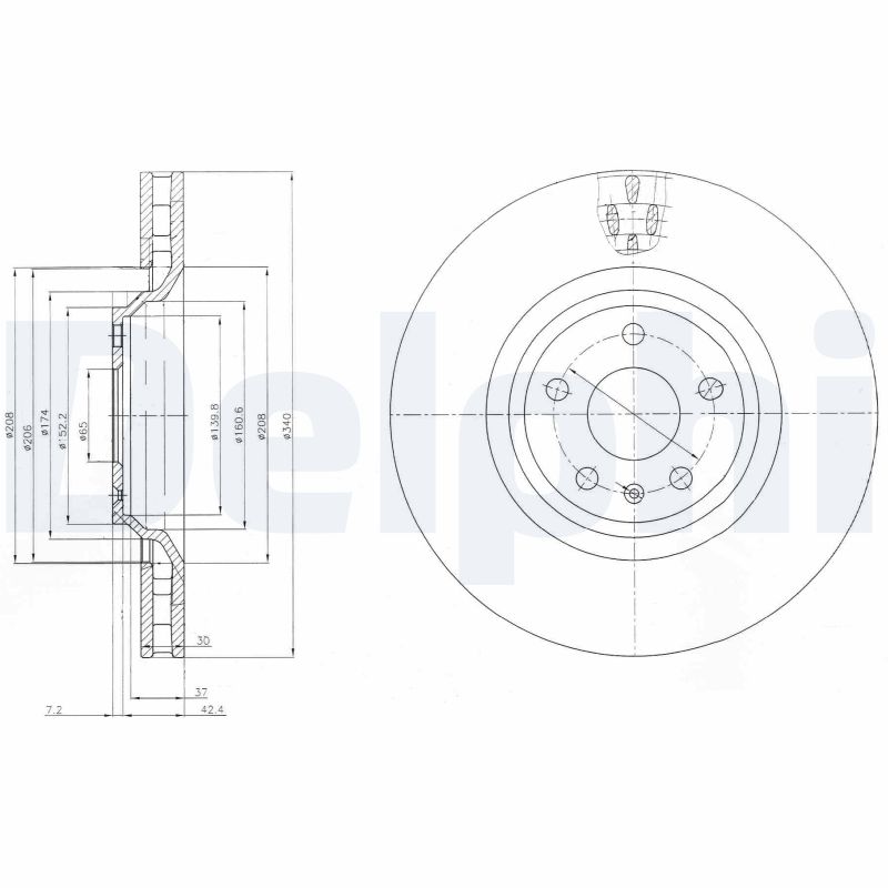 Brake Disc (Front axle)  Art. BG9054