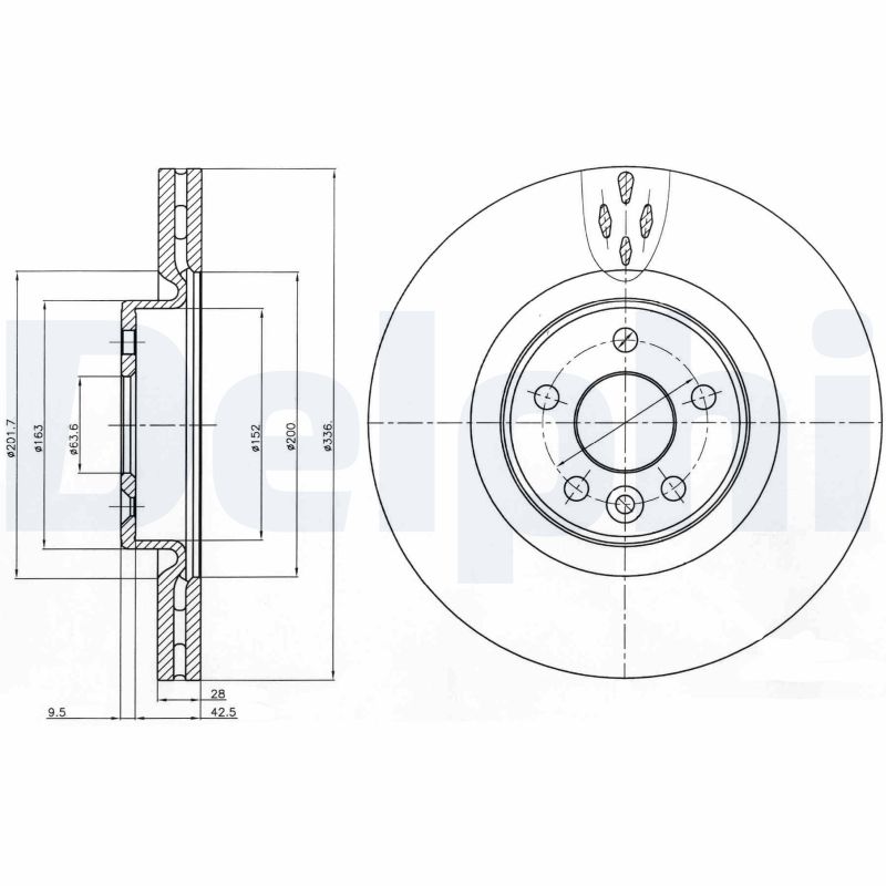 Brake Disc (Front axle)  Art. BG9077C