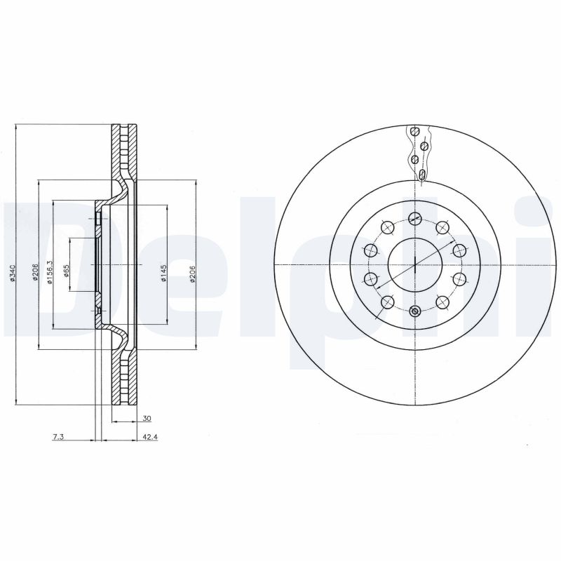 Brake Disc (Front axle)  Art. BG9109C