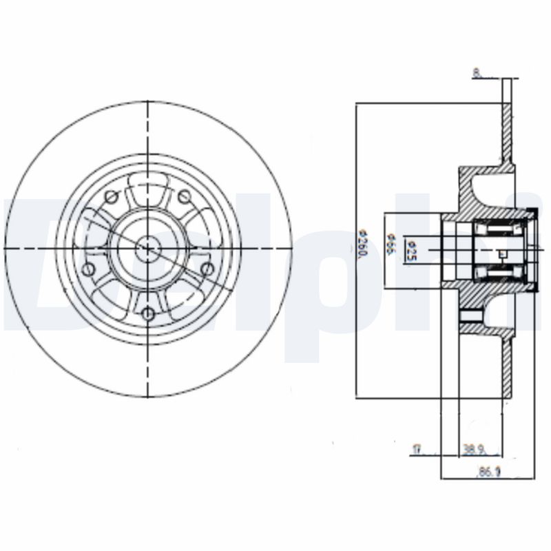 Brake Disc (Rear axle)  Art. BG9112RS