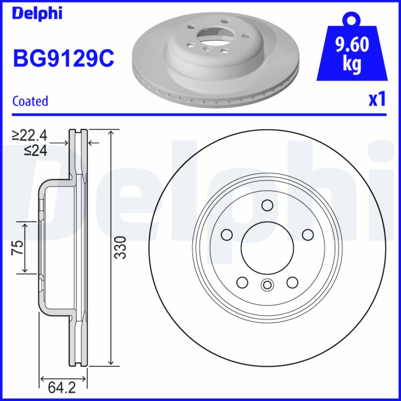 Brake Disc (24.0)  Art. BG9129C