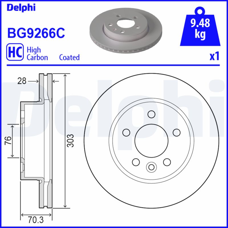 Brake Disc (Front axle)  Art. BG9266C