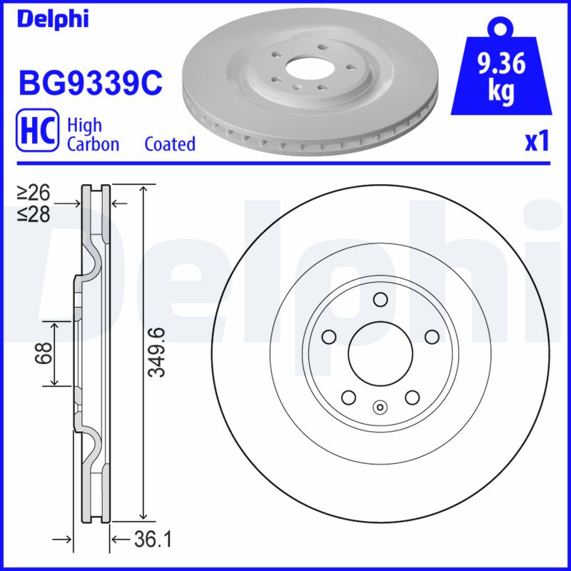 Brake Disc (Rear axle)  Art. BG9339C