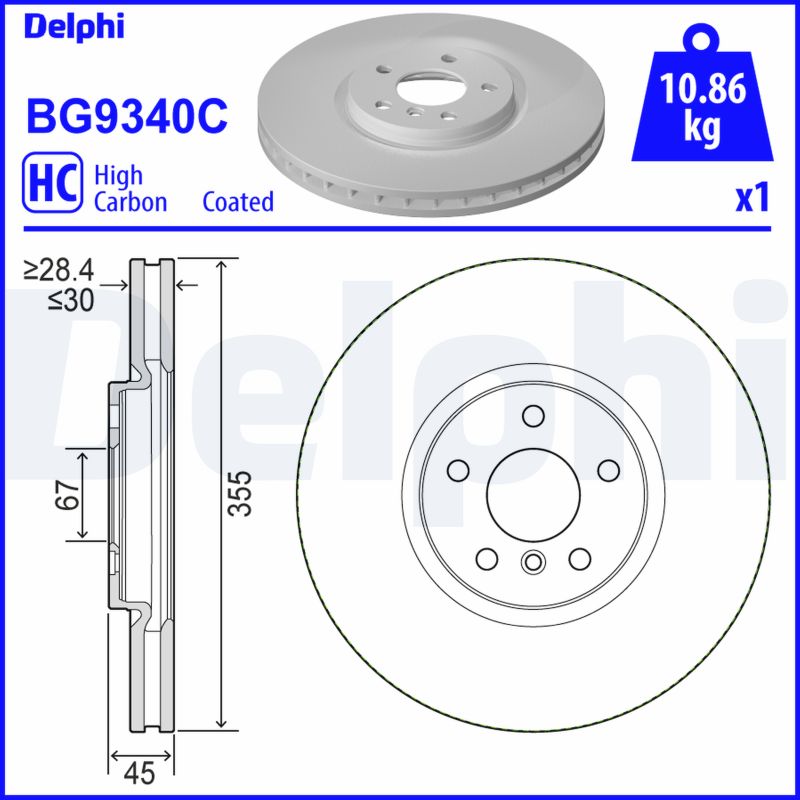 Brake Disc (Front axle)  Art. BG9340C