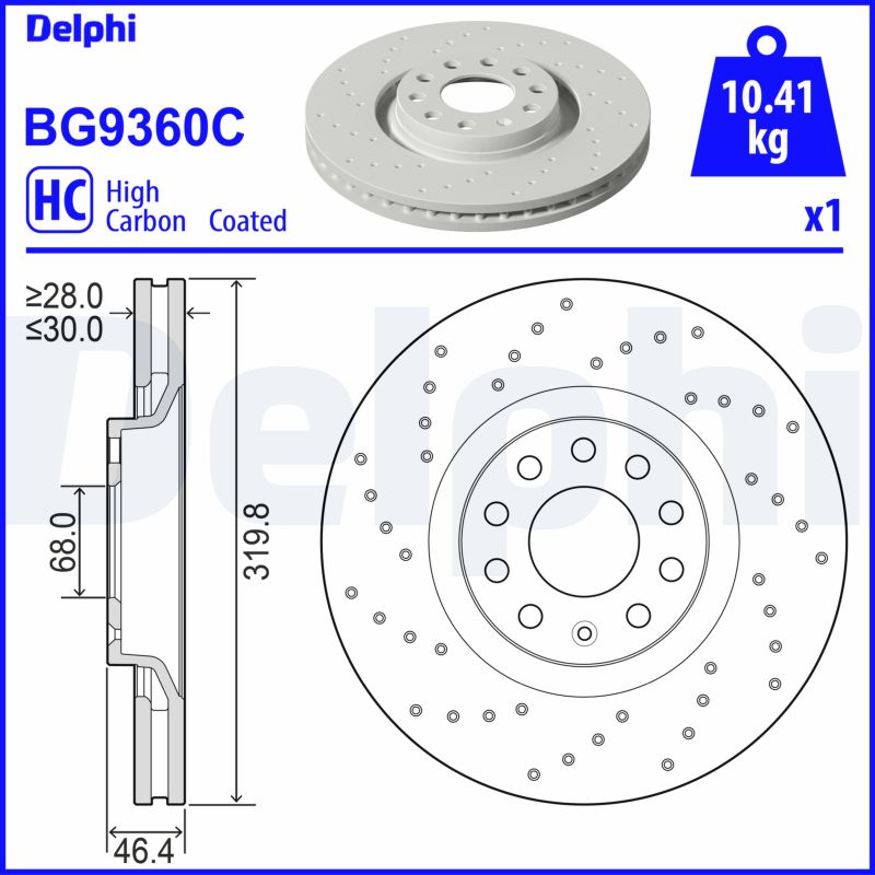 Brake Disc (Front axle)  Art. BG9360C