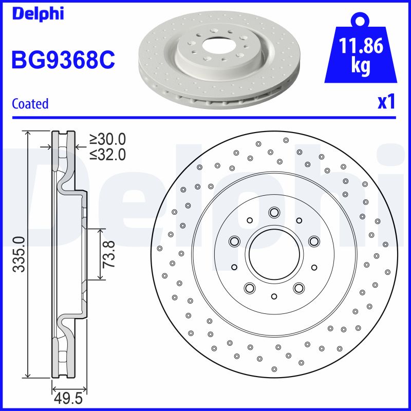 Brake Disc (Ventilated, inside)  Art. BG9368C