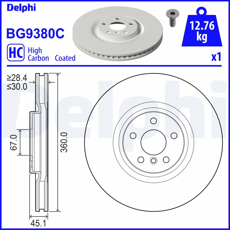 Brake Disc  Art. BG9380C