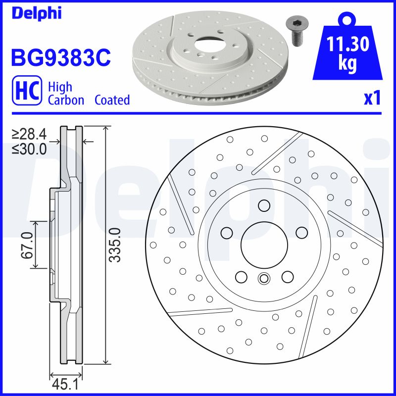 Brake Disc (Front axle)  Art. BG9383C