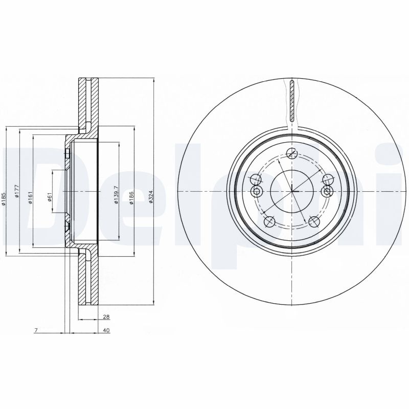 Brake Disc (Rear axle, Front axle)  Art. BG9687