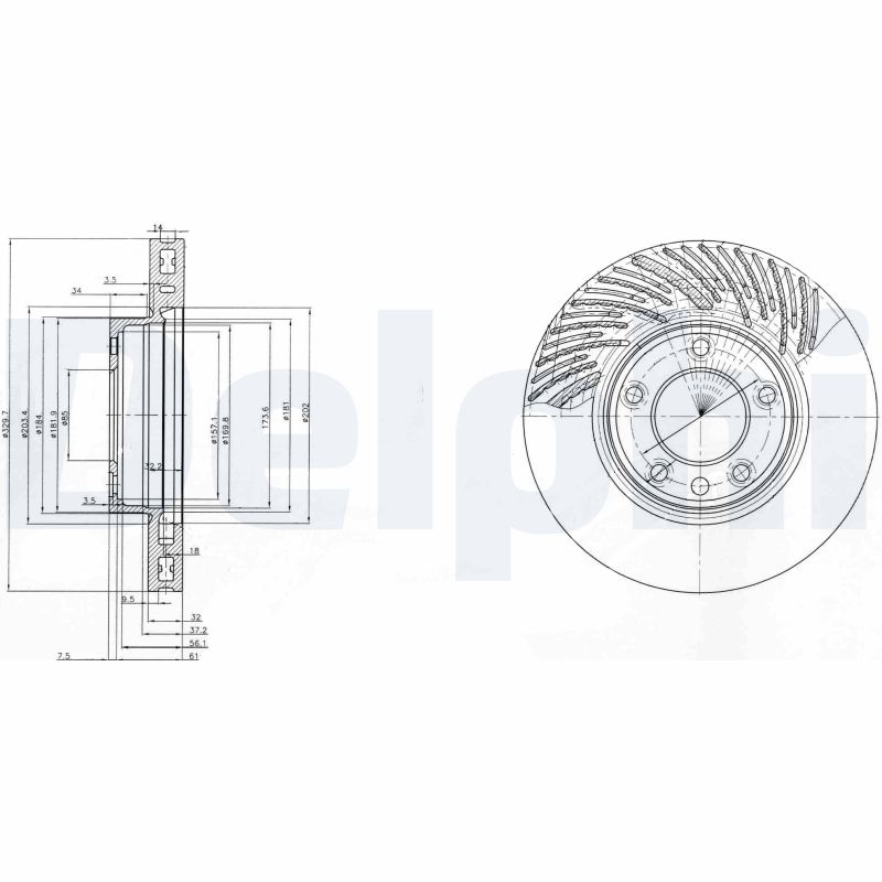 Brake Disc (Front axle, left)  Art. BG9773