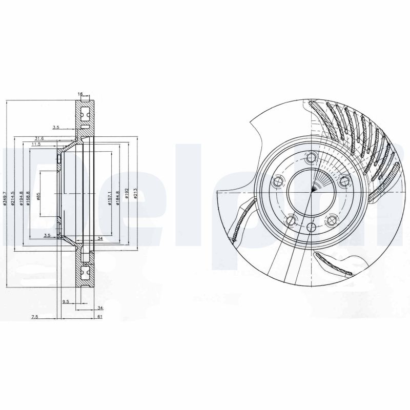 Brake Disc (Front axle, left)  Art. BG9774