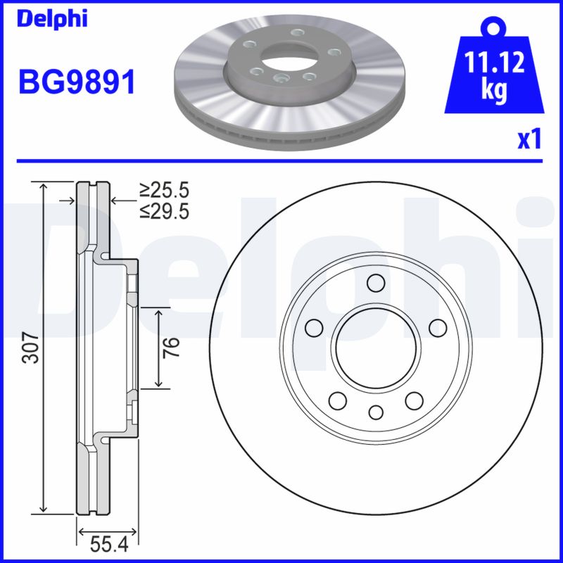 Brake Disc (Front axle)  Art. BG9891