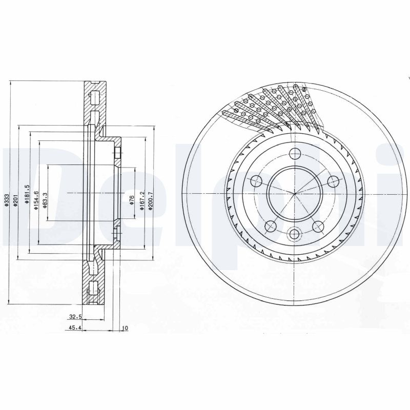 Brake Disc (Front axle)  Art. BG9892