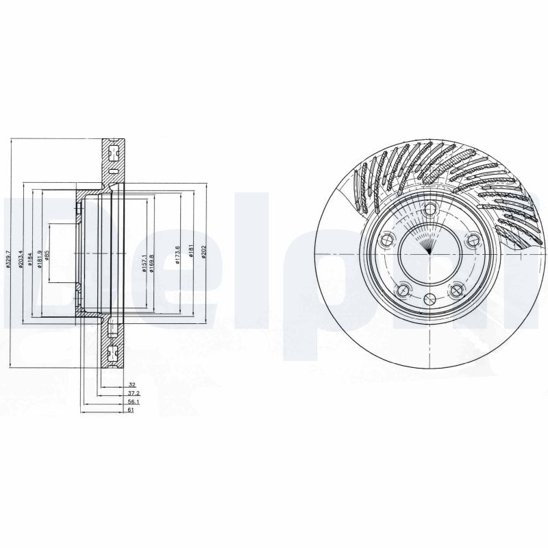 Brake Disc (Front axle, right)  Art. BG9949