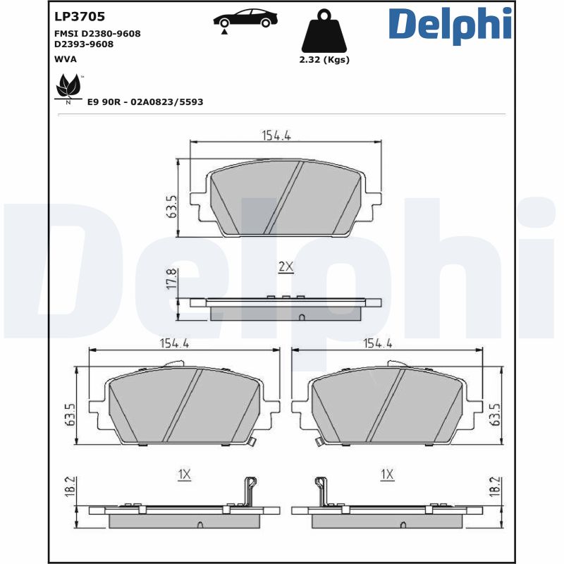 Brake Pad Set, disc brake  Art. LP3705