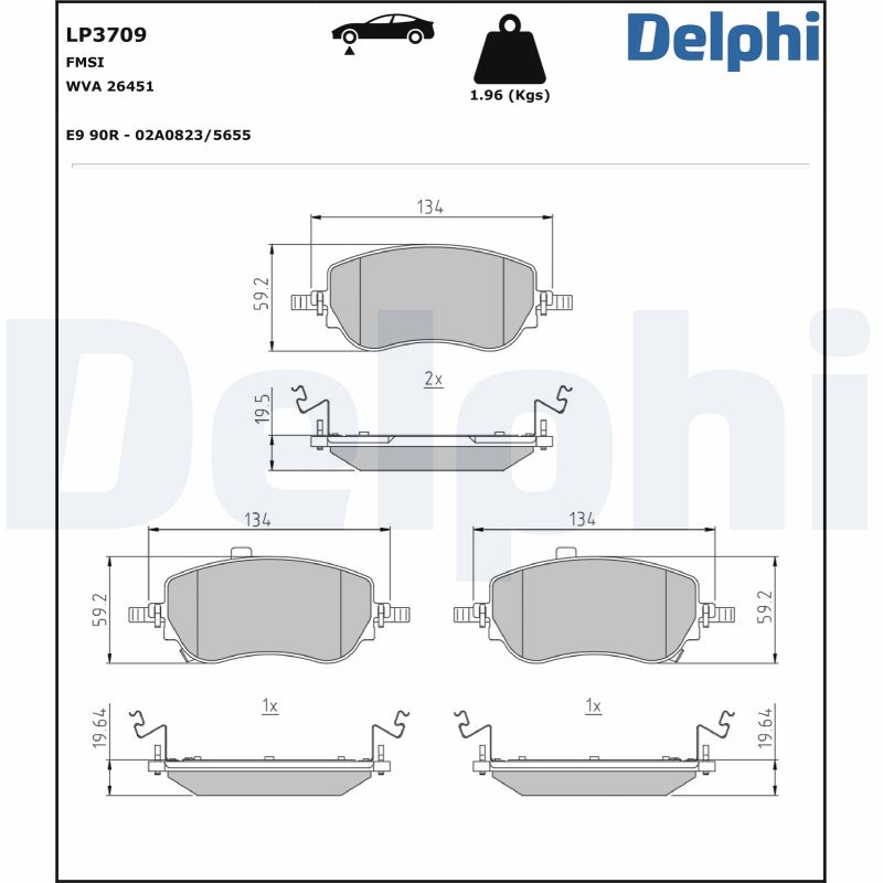 Brake Pad Set, disc brake  Art. LP3709