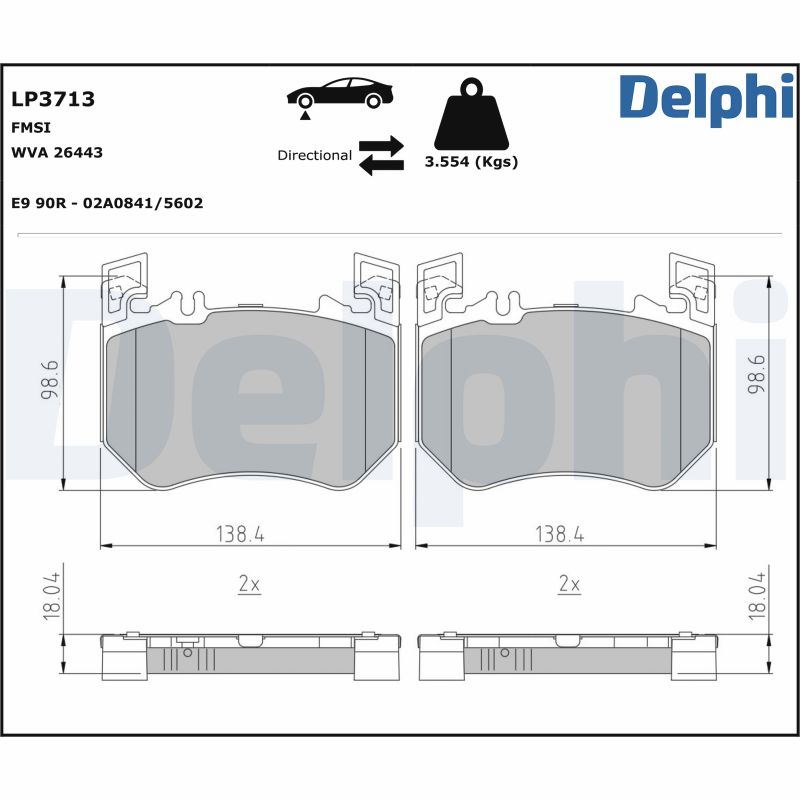 Brake Pad Set, disc brake  Art. LP3713