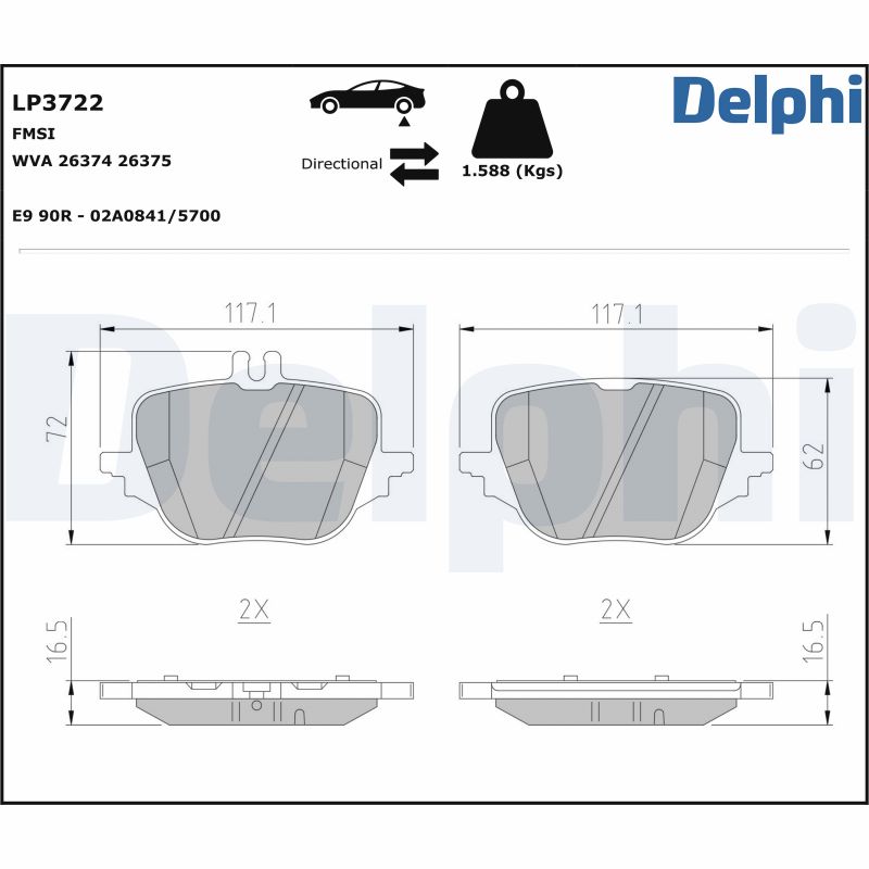 Brake Pad Set, disc brake  Art. LP3722