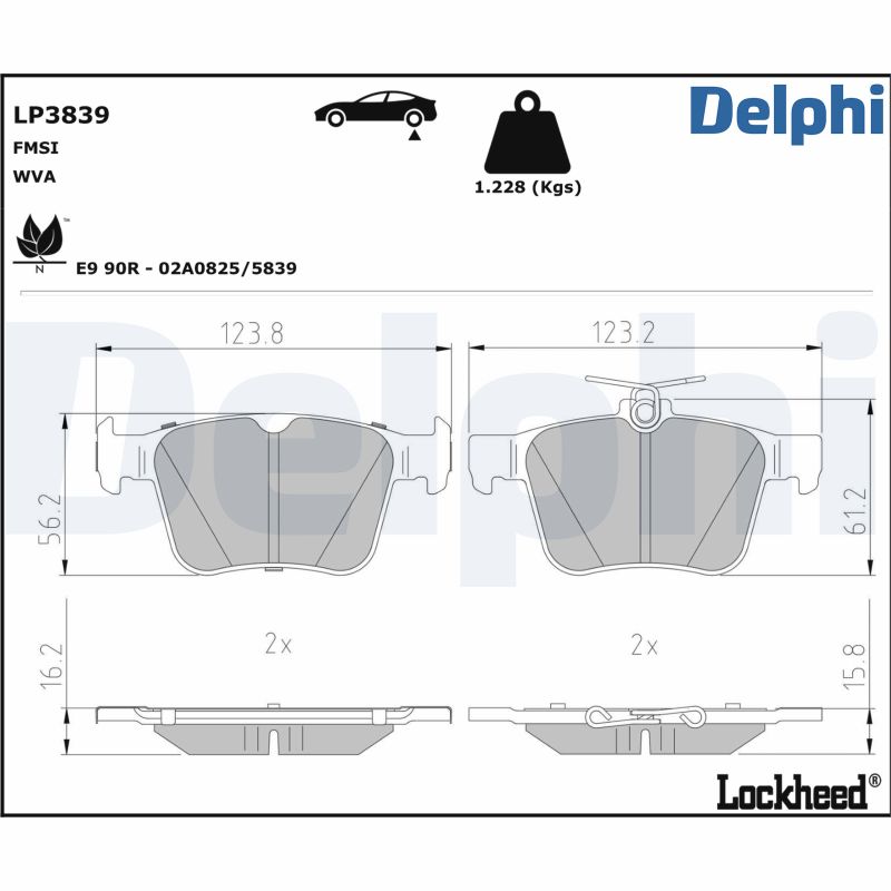 Brake Pad Set, disc brake  Art. LP3839