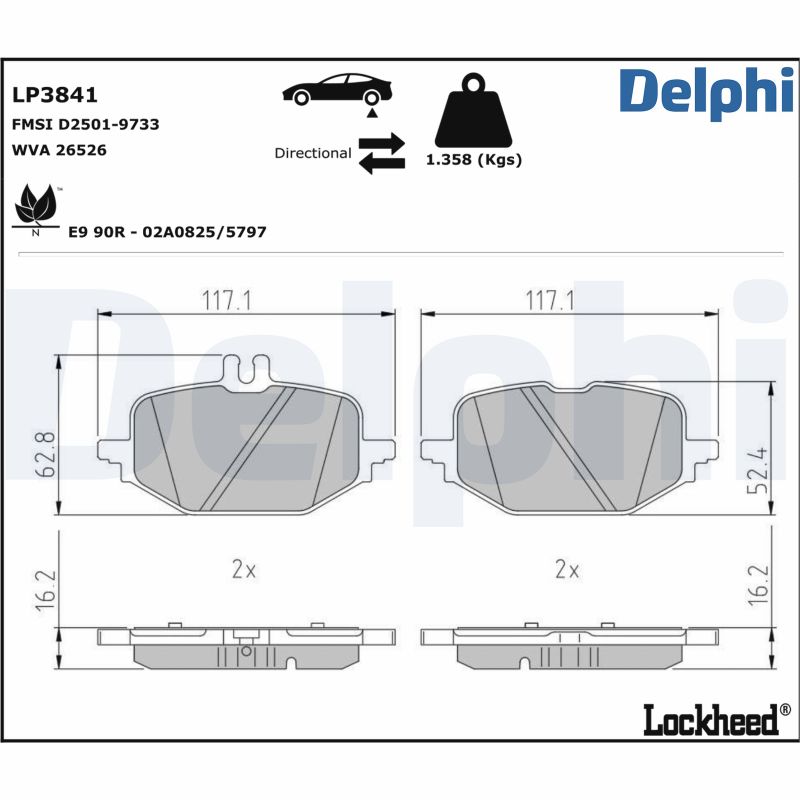 Brake Pad Set, disc brake  Art. LP3841