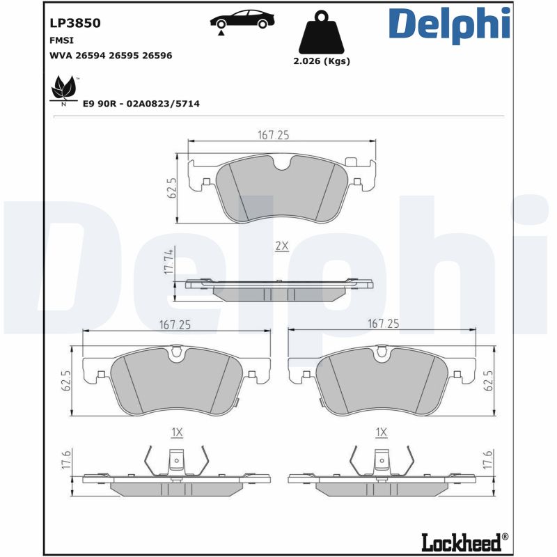 Brake Pad Set, disc brake  Art. LP3850