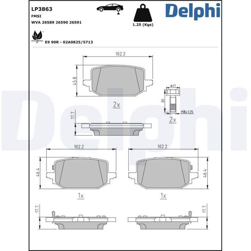 Brake Pad Set, disc brake  Art. LP3863