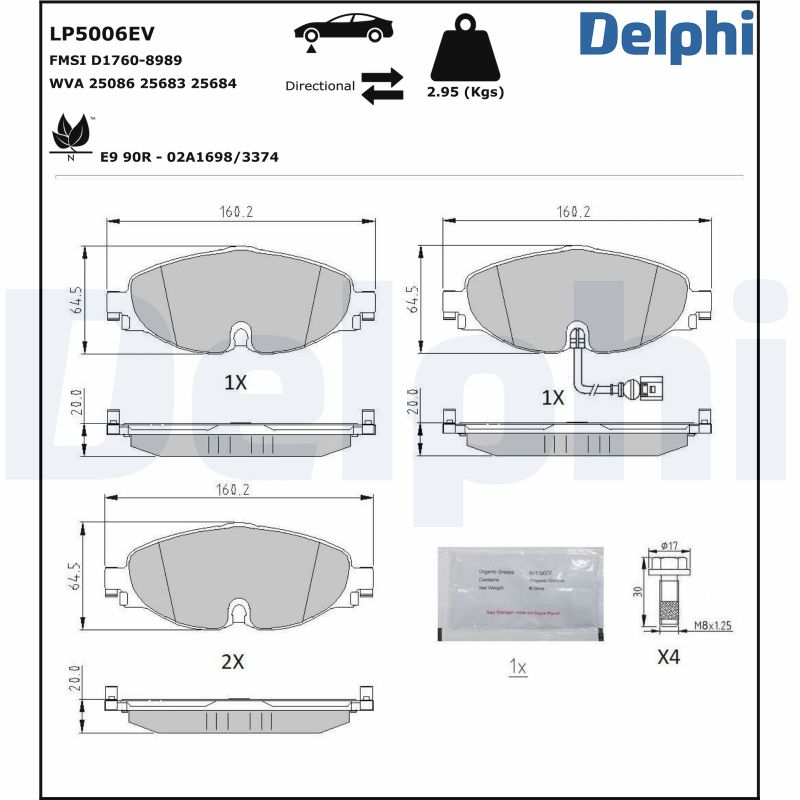 Brake Pad Set, disc brake  Art. LP5006EV