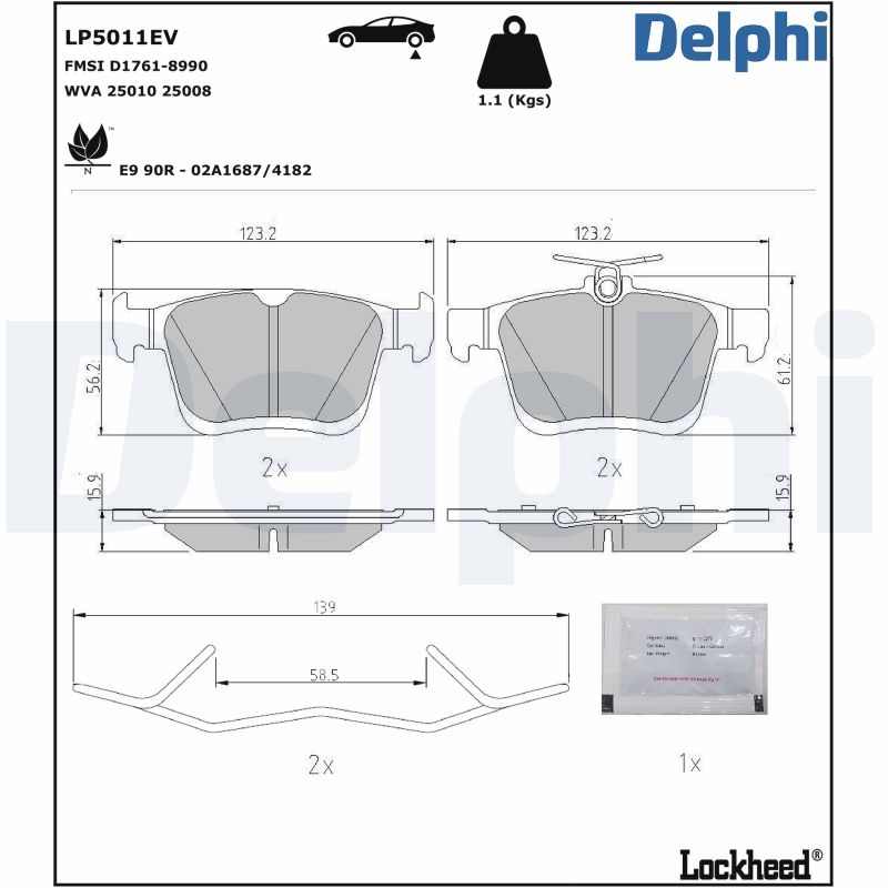 Brake Pad Set, disc brake  Art. LP5011EV