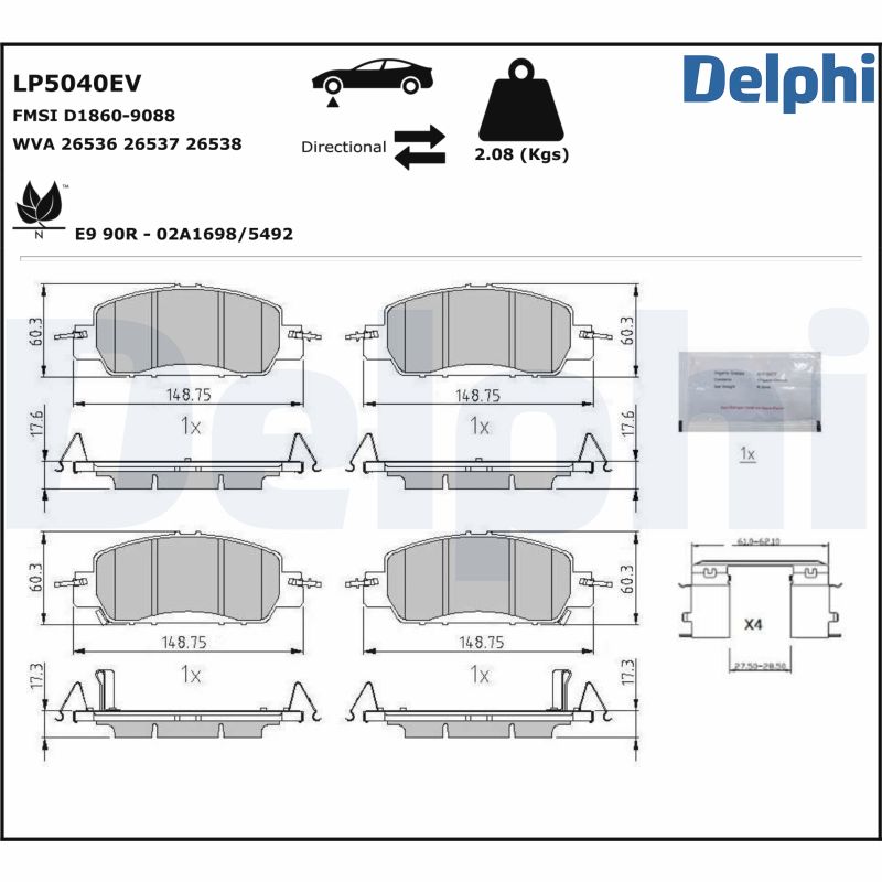 Brake Pad Set, disc brake  Art. LP5040EV