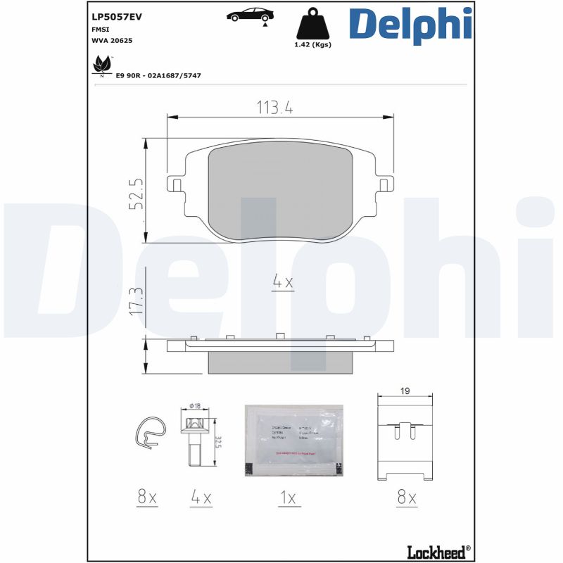 Brake Pad Set, disc brake (Front axle)  Art. LP5057EV