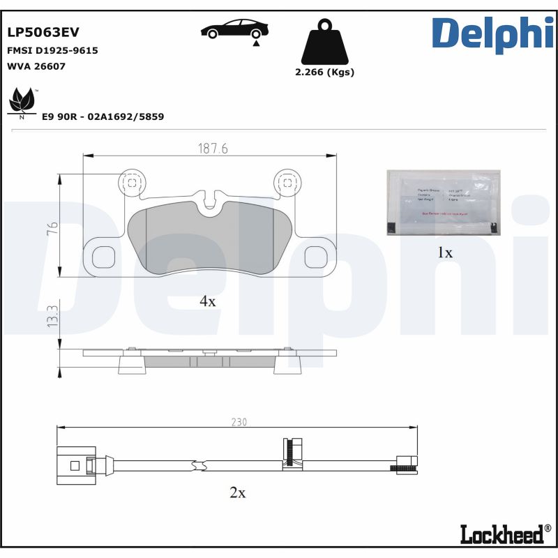 Brake Pad Set, disc brake  Art. LP5063EV