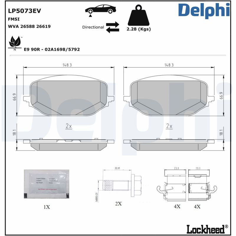 Brake Pad Set, disc brake  Art. LP5073EV