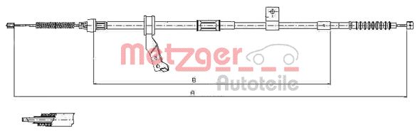 Cable Pull, parking brake (Back, right)  Art. 171483