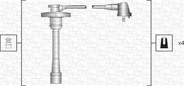 Ignition Cable Kit (Forward, right)  Art. 941318111188