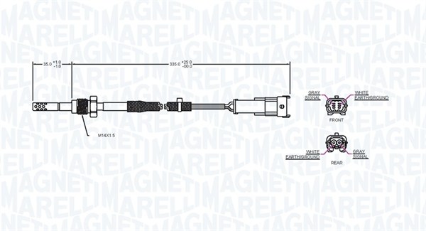 Sensor, exhaust gas temperature (In front)  Art. 172000043010