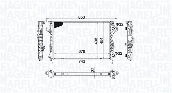 Radiator, engine cooling (680)  Art. 350213152200