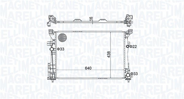 Radiator, engine cooling (Gearing)  Art. 350213158600