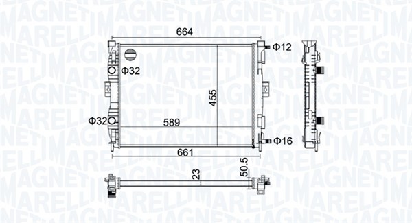 Radiator, engine cooling (Double cloth)  Art. 350213160600